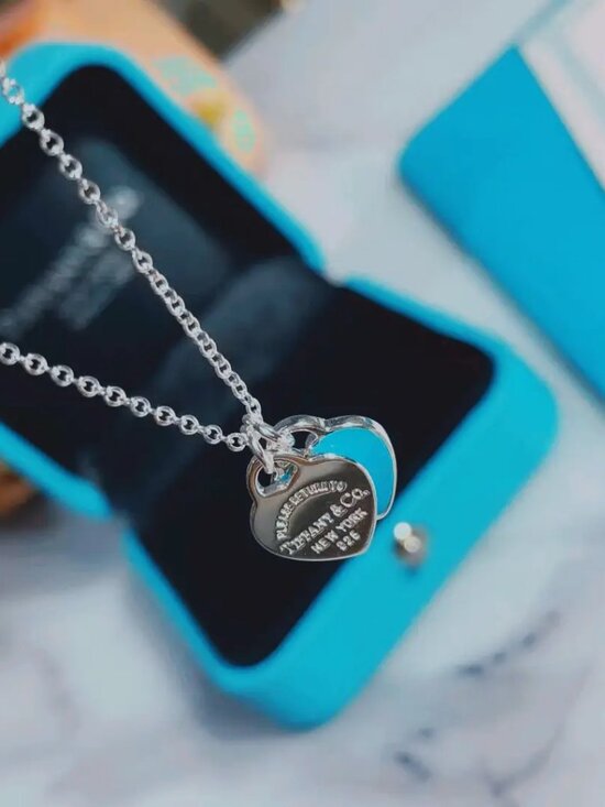 Tiffany & Co. Jewelry - Tiffany&Co. Return to Tiffany Series Double Heart Tag Necklace for Women